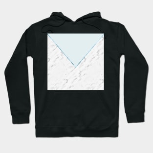 Sky blue geometric marble Hoodie